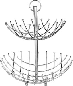 5five Simply Smart Obstkorb Spiral 2 Ebnen Verchromter Stahl silber 40cm x 36cm