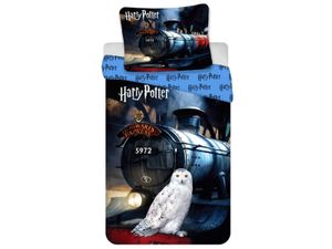 Harry Potter Hedwig Bavlněné povlečení, tmavě modrá sada povlečení 140x200 cm, OEKO-TEX