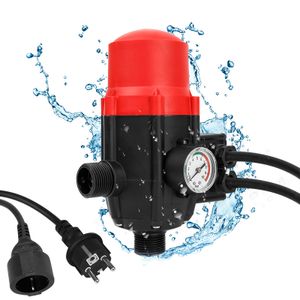Yakimz Pumpensteuerung Druckschalter Tiefbrunnen Pumpenschalter Hauswasserwerk Automatik rot mit Kabel