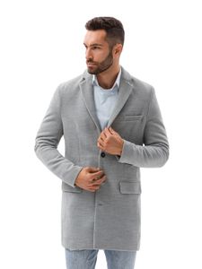 Ombre Herren Mantel Klassisch und Elegant Größen S-XXL 4 Farben 100% Polyester C432 Grau M