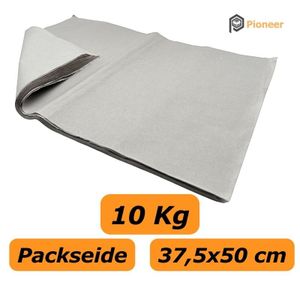 10 Kg Packseide 37,5 x 50 cm 30g/m² Seidenpapier Hellgrau Einseitig Glatt