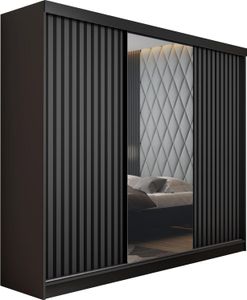 KIER FURNITURE Mehrzweckschrank MALANI 200 - Graphit Anthrazit 200x205x59 cm