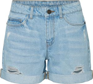 NOISY MAY Denim-Shorts mit Rissen und umgeschlagenem Saum Größe: XL