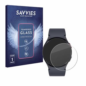 Savvies Panzerglas für Samsung Galaxy Watch 6 (40 mm) Echtglas 9H-Härte Schutzglas Klar