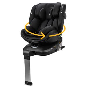 Osann Eno360 SL i-Size , drehbarer Kindersitz 40-150 cm, Reboarder mit Isofix und Standfuß – All Black