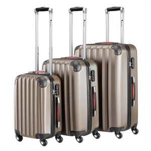 Koffer-Baron® Trolley Kofferset »Hartschalenkoffer-Set 3-tlg. ABS, Olivegrün«