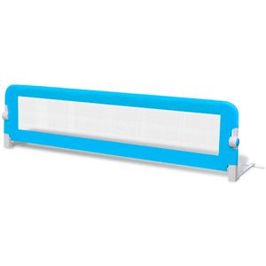 vidaXL Bezpečnostná zábrana na posteľ pre batoľatá 150x42 cm modrá