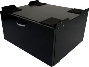 Waschmaschinenunterschrank MCW-E50, Sockel Podest Erhöhung Untergestell, Schublade 33x61x52cm  schwarz