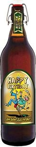 Happy Birthday 1 Liter Flasche mit Bügelverschluss Geschenkidee
