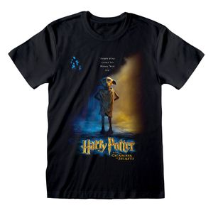 Koszulka z krótkim rękawem Harry Potter Dobby Poster Black Unisex - M