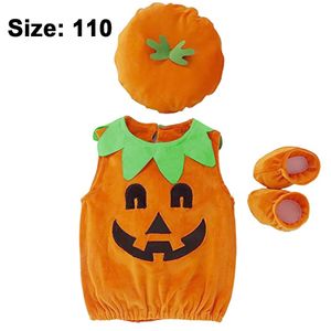 Baby Kürbis Kostüm Halloween Faschingskostüme Kleidung Jumpsuit mit Mütze