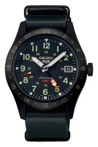 Seiko 5 Sports SSK025K1 Herren-Armbanduhr Automatik GMT Schwarz