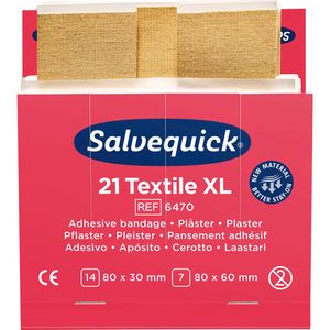 Pflasterstrips Salvequick Textilpflaster ext.gr.6Nachfüllpack je 21St.SALVEQUICK