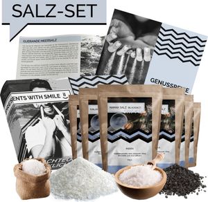 Salz Probierset Natursalze der Welt Geschenkbox | Salz Weltreise Geschenkidee Geschenkset für Frauen Männer | Salz Box Geschenk Box Geburtstag Weihnachten