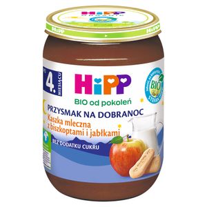 Hipp Organic Bedtime Treat Kaszka mleczna z herbatnikami i jabłkami po 4 miesiącu 190 G