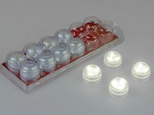Formano LED-Schwimmlichter Ø 3cm, Wasserdicht, 12 Stück, Inkl. Batterien, Rund, Warm-Weiß