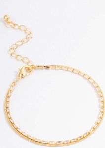 Lovisa - Vergoldetes Armband mit zierlichen Baguette-Zirkonen in Lagen
