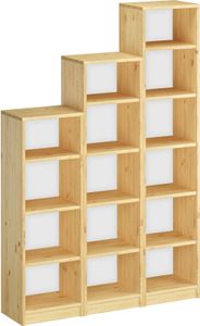 Holzregal Bücherregal verschiedene Höhen Wandregal Massivholz Kieferregal V-90.82-40120 cm