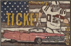 Waschbare Fußmatte - Lucky Ticket - Amerika  50x75 cm - Wash+Dry Fußabstreifer