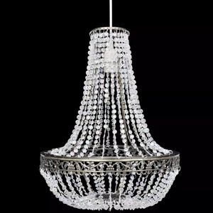 Glas Kronleuchter Wohnzimmer Dekorative Kronleuchter, Kristall-Lampe für Esszimmer, kristallklar und funkelnd 36,5 x 46 cm