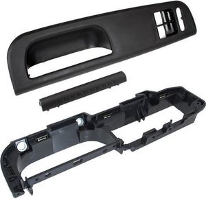 Kryt kľučky 2 dverí + kryt + držiak na upevnenie spodnej časti ČIERNY pre VW Sharan 7M / Seat Alhambra