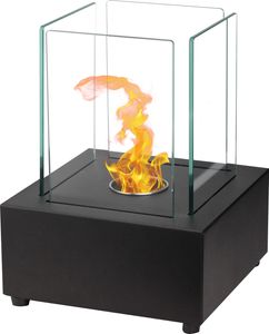 Qlima FFB 022 Dekorativer Ethanolkamin Schwarz - Dekokamin | Gaskamin