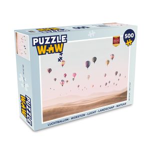 MuchoWow® Puzzle 500 Teile Heißluftballon - Wüste - Himmel - Landschaft - Natur - 500 Teile - Kinder - Selberbauen - Puzzlespiele