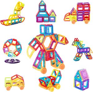 106 teilige Magnetische Bausteine, Magnetbausteine mit Riesenradteilen, Pädagogisches Magnetspielzeug für Kinder ab 3 Jahre alt, Magnetische Bauklötze, Magnetic Building Set