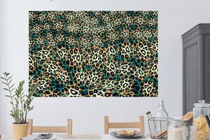 Wandtattoo Wandsticker Wandaufkleber Leopardenmuster - Design - Tiere 120x80 cm Selbstklebend und Repositionierbar