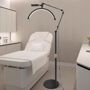 DESGNT Wimpernverlängerungslampe LED-Halbmondlampe 27 Zoll 36 W mit 360° verstellbarem Kopf professionelles Wimpernlicht für Schönheit Tätowierer Visagisten Schönheitsstudios Hautpflege