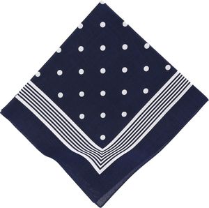 Betz Nickituch Bandana Richtfesttuch Halstuch mit klassischem Punktemuster 55x55 cm in rot, marine und schwarzblau Farbe - marine