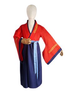 Chinesisches Hanfu Kleid | Kinder Kostüm für Mulan Fans | Größe: 140