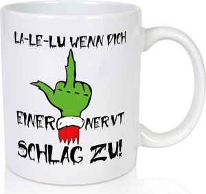 La Le Lu | Weihnachten | Grinch | Weihnachtsmuffel | Lichter - Tasse Weiß