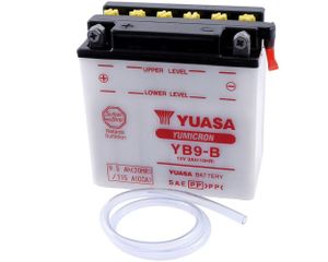 Batterie YUASA YB9-B 9AH ohne Säurepack für Honda CB125, Italjet Torpedo Piaggio