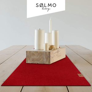 sølmo Filz-Tischläufer 150 x 40 cm Wine Red