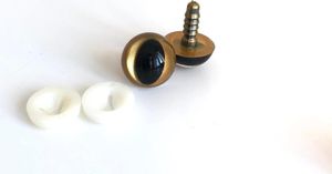 12-18 mm, 1 Paar Katzen Sicherheitsaugen, gold, grün, orange, Katzenauge, leami gold 12 mm