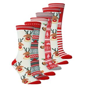 5 Paar Damen Weihnachtssocken Thermosocken dicke warme Winter Socken Strümpfe