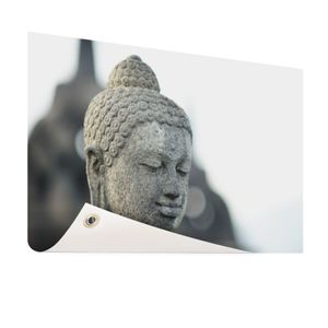 Gartenposter - 120x80 cm - Buddha Hauptstatue Stein  - Modernes Wandbilder