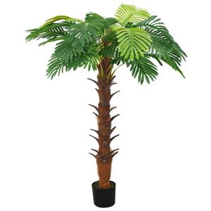 vidaXL Umělá palma Cycas s květináčem 160 cm zelená