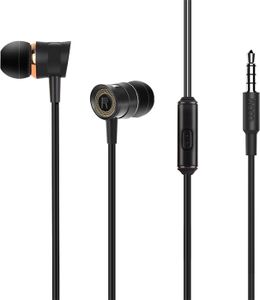 Hoco Pleasant M37 Stereo Kopfhörer 3.5 mm Klinke In Ear Headset Mikrofon Leicht Kabelgebunden, Schwarz
