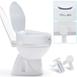 Jopassy Toilettensitzerhöhung Sonstiges Hygienezubehör Toilettenhilfen 10 cm Toilettensitz mit Deckel WC-Aufsatz