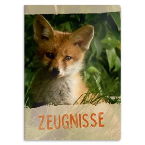 itenga Zeugnismappe A4 Kunststoff Sichtbuch Motiv Fuchs