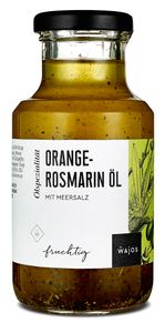 Wajos Ölspezialität Orange-Rosmarin Öl Würzöl mit Meersalz 250ml