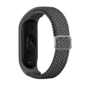 INF Armband für Xiaomi Mi Band Geflochtenes Nylon Grau