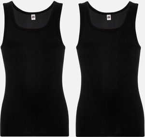2 Trigema Herren Träger-Unterhemd Gr.6 Feinripp Schwarz 85400/2_008