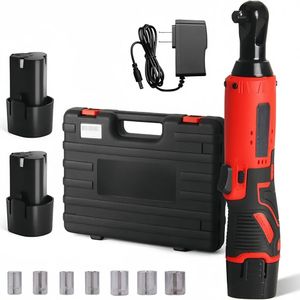 Cordless Electric Ratchet Wrench Set, 3/8" 12V Power Ratchet Tool Kit , Zwei  Batterien And Charger, Schlagschrauber, Ratschenschlüssel-Werkzeug-Set