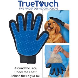 True Touch Handschuh Kardierbürste Haarentferner Massage Für Hunde Und Katzen