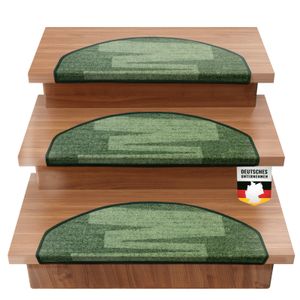 Stufenmatte Via Veneto Stufenteppich für Innenbereiche Grün Halbrund