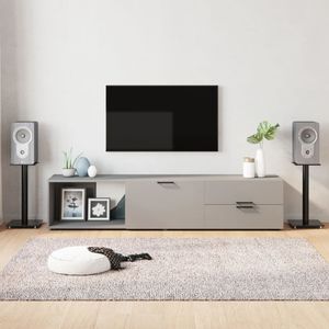 vidaXL Lautsprecher-Ständer 2 Stk. Schwarz Hartglas 1 Säule vidaXL Lautsprecher-Ständer 2 Stk. Schwarz Hartglas 1 Säule
