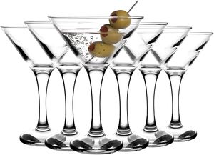 Cocktailgläser Martini-gläser aus Glas - 6 Stück - 175ml - Martini Gläser Cocktailschale Cocktail Sekt Champagner